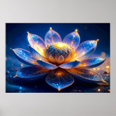 Leuchtende Lotusblüte Poster (Vorne)