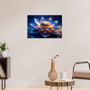 Leuchtende Lotusblüte Poster