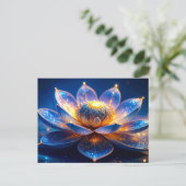 Leuchtende Lotusblüte Postkarte (Stehend Vorderseite)