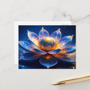 Leuchtende Lotusblüte Postkarte