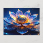 Leuchtende Lotusblüte Postkarte (Vorderseite)