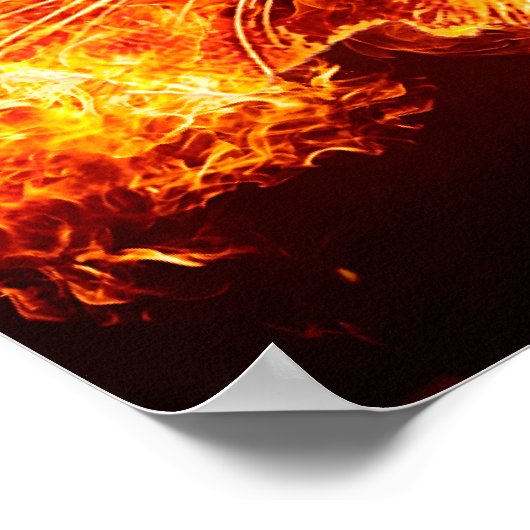 Leuchtende Löwenwand Poster (Ecke)