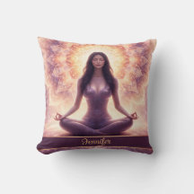Leuchtende Mandala-Meditationsfrau, benutzerdefini