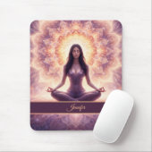 Leuchtende Mandala-Meditationsfrau, benutzerdefini Mousepad (Mit Mouse)