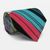 Leuchtende, mehrfarbige Streifen Krawatte (Gerollt)