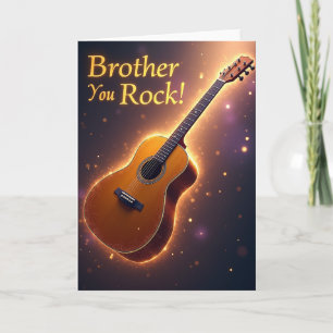 Leuchtende Musikalische Bruder Du Rockst Karte