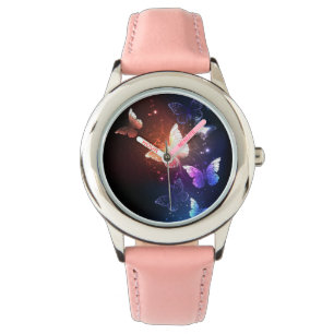 Leuchtende Nachtfalter Armbanduhr