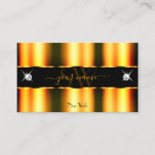 Leuchtende Orange Black Sparkling Diamonds Initial Visitenkarte (Vorderseite)