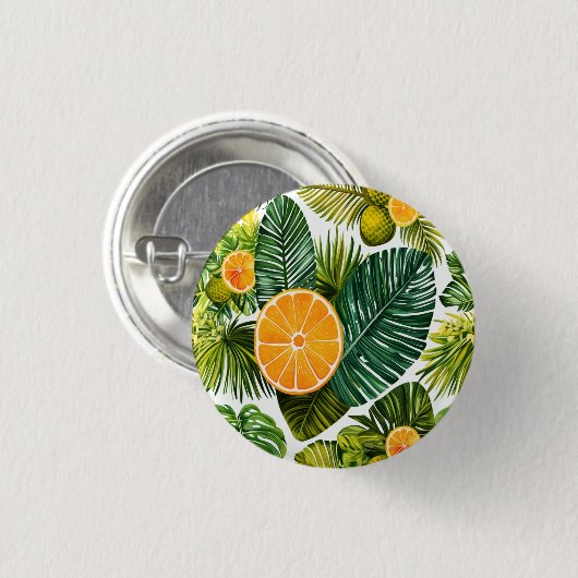 Leuchtende Orangengarten-Melodie Button (Vorne & Hinten)