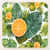 Leuchtende Orangengarten-Melodie Rechteckiger Pappuntersetzer (Vorderseite)