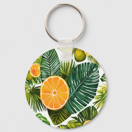 Leuchtende Orangengarten-Melodie Schlüsselanhänger (Vorderseite)