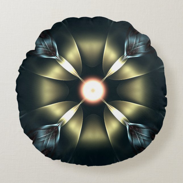 Leuchtende Ornament Rundes Kissen (Vorderseite)