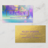 Leuchtende Palme Visitenkarte (Vorne/Hinten)