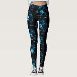 Leuchtende Qualle Silhouette Leggings