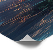 Leuchtende Quallen im Sonnenuntergangs-Himmel Poster (Ecke)