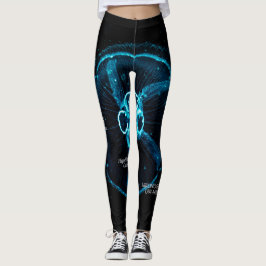 Leuchtende Quallen-Silhouette Leggings