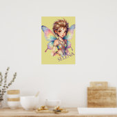 Leuchtende Regenbogen-Schutzfee Poster (Küche)