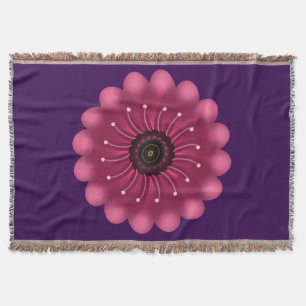 Leuchtende rosa Fantasieblume   Abstrakte neonfarb Decke