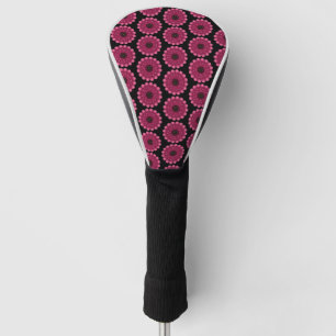 Leuchtende rosa Fantasieblume Abstrakte neonfarb Golf Headcover