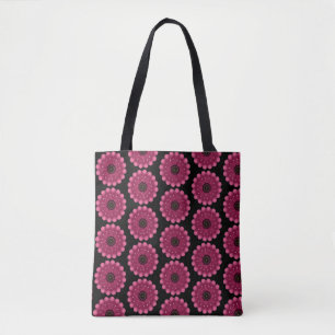 Leuchtende rosa Fantasieblume Abstrakte neonfarb Tasche