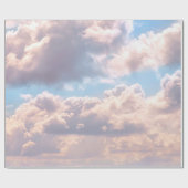 Leuchtende rosafarbene Wolken in einem blauen Himm Geschenkpapier (Flach)