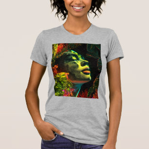 Leuchtende Ruhe: Ein Coralpunk-Portrait T-Shirt
