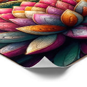 Leuchtende Ruhe: Lotus blüht bei Morgengrauen Poster (Ecke)