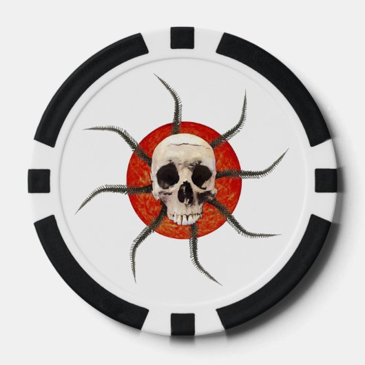 Leuchtende Schädel für immer Pokerchips (Vorderseite)