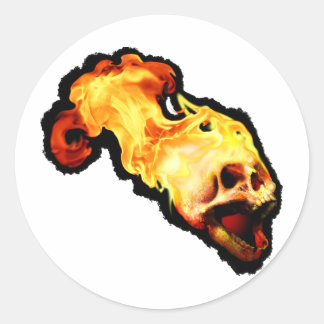 Leuchtende Schädelsticker Runder Aufkleber