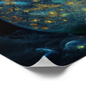 Leuchtende Schmetterlinge | Digitale Kunst Poster (Ecke)