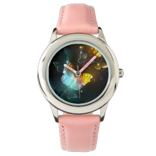 Leuchtende Schmetterlinge und Nachtfalter Armbanduhr
