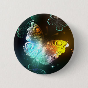 Leuchtende Schmetterlinge und Nachtfalter Button