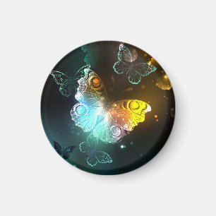 Leuchtende Schmetterlinge und Nachtfalter Magnet