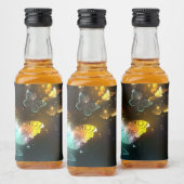 Leuchtende Schmetterlinge und Nachtschmetterlinge Alkoholflaschenetikett (Flaschen)