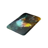 Leuchtende Schmetterlinge und Nachtschmetterlinge Badematte (Schrägansicht)