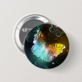 Leuchtende Schmetterlinge und Nachtschmetterlinge Button (Vorne & Hinten)