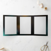 Leuchtende Schmetterlinge und Nachtschmetterlinge Dreifach Gefaltete Urlaubskarte (Innenseite)