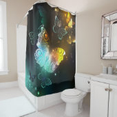 Leuchtende Schmetterlinge und Nachtschmetterlinge Duschvorhang (Beispiel)