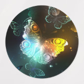 Leuchtende Schmetterlinge und Nachtschmetterlinge Etiketten (Design 2)