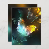 Leuchtende Schmetterlinge und Nachtschmetterlinge Feiertagskarte (Vorne/Hinten)