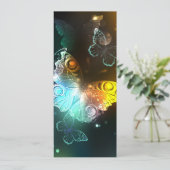 Leuchtende Schmetterlinge und Nachtschmetterlinge Feiertagskarte (Stehend Vorderseite)