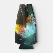 Leuchtende Schmetterlinge und Nachtschmetterlinge Flaschenkühler (Rückseite)