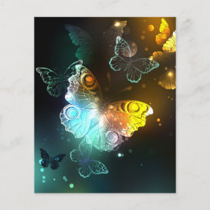 Leuchtende Schmetterlinge und Nachtschmetterlinge Flyer