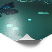 Leuchtende Schmetterlinge und Nachtschmetterlinge Fotodruck (Ecke)