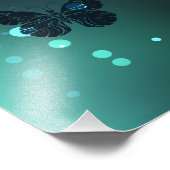 Leuchtende Schmetterlinge und Nachtschmetterlinge Fotodruck (Ecke)