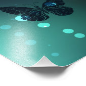 Leuchtende Schmetterlinge und Nachtschmetterlinge Fotodruck (Ecke)