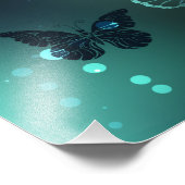 Leuchtende Schmetterlinge und Nachtschmetterlinge Fotodruck (Ecke)