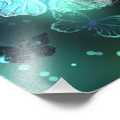 Leuchtende Schmetterlinge und Nachtschmetterlinge Fotodruck (Ecke)