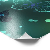 Leuchtende Schmetterlinge und Nachtschmetterlinge Fotodruck (Ecke)