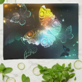 Leuchtende Schmetterlinge und Nachtschmetterlinge Geschirrtuch (Gefaltet)